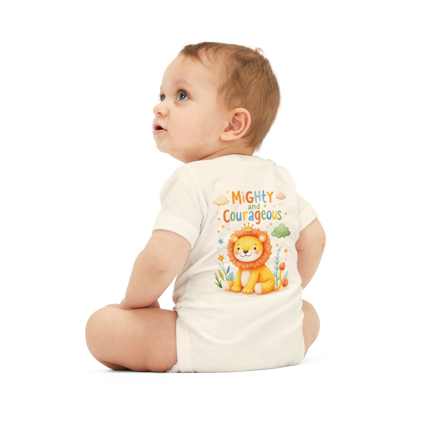 Mighty and Courageous Lion Infant One‑Piece Bodysuit | Perfect Gift for Baby Showers | Birthday Gifts