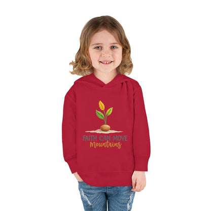 Toddler Hoodie - "Faith Can Move Mountains" Plant Graphic