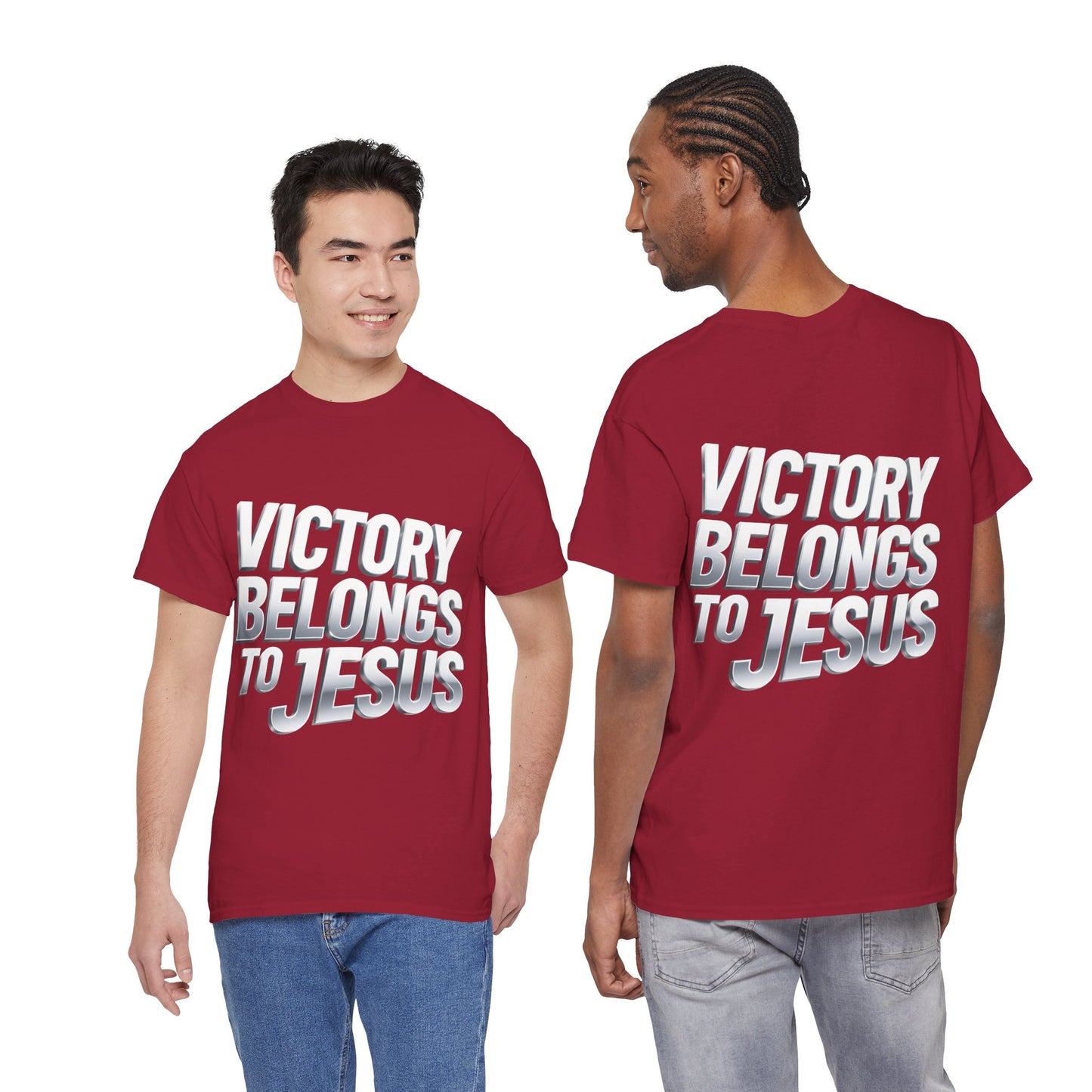 Victory Belongs to Jesus T-Shirt — Heavyweight Christian Faith Tee