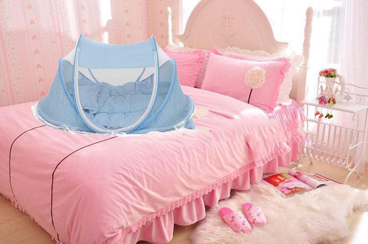 Foldable Baby Bed Net With Pillow Net 2pieces Set 8ddd37c51c0b0a9c6bbf96f2666b4462