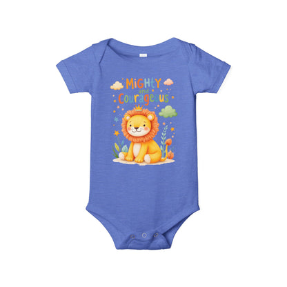 Mighty and Courageous Lion Infant One‑Piece Bodysuit | Perfect Gift for Baby Showers | Birthday Gifts