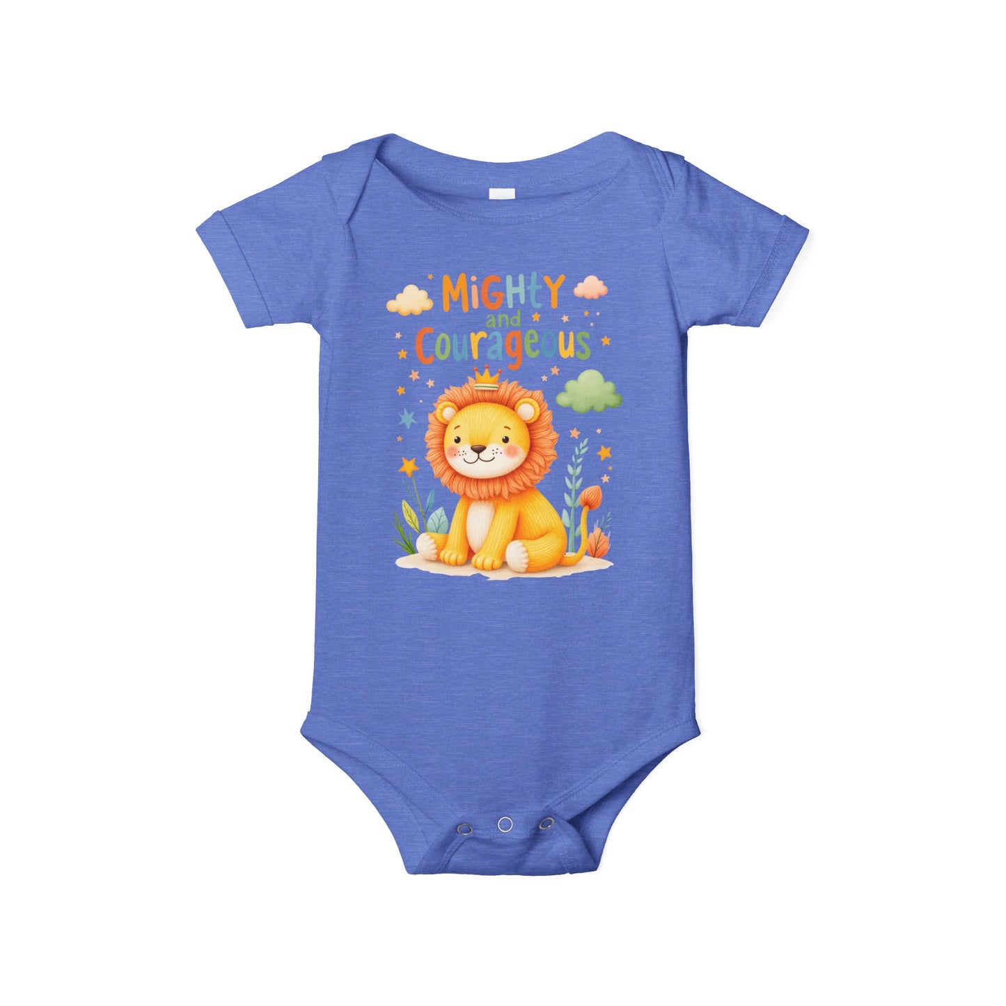 Mighty and Courageous Lion Infant One‑Piece Bodysuit | Perfect Gift for Baby Showers | Birthday Gifts