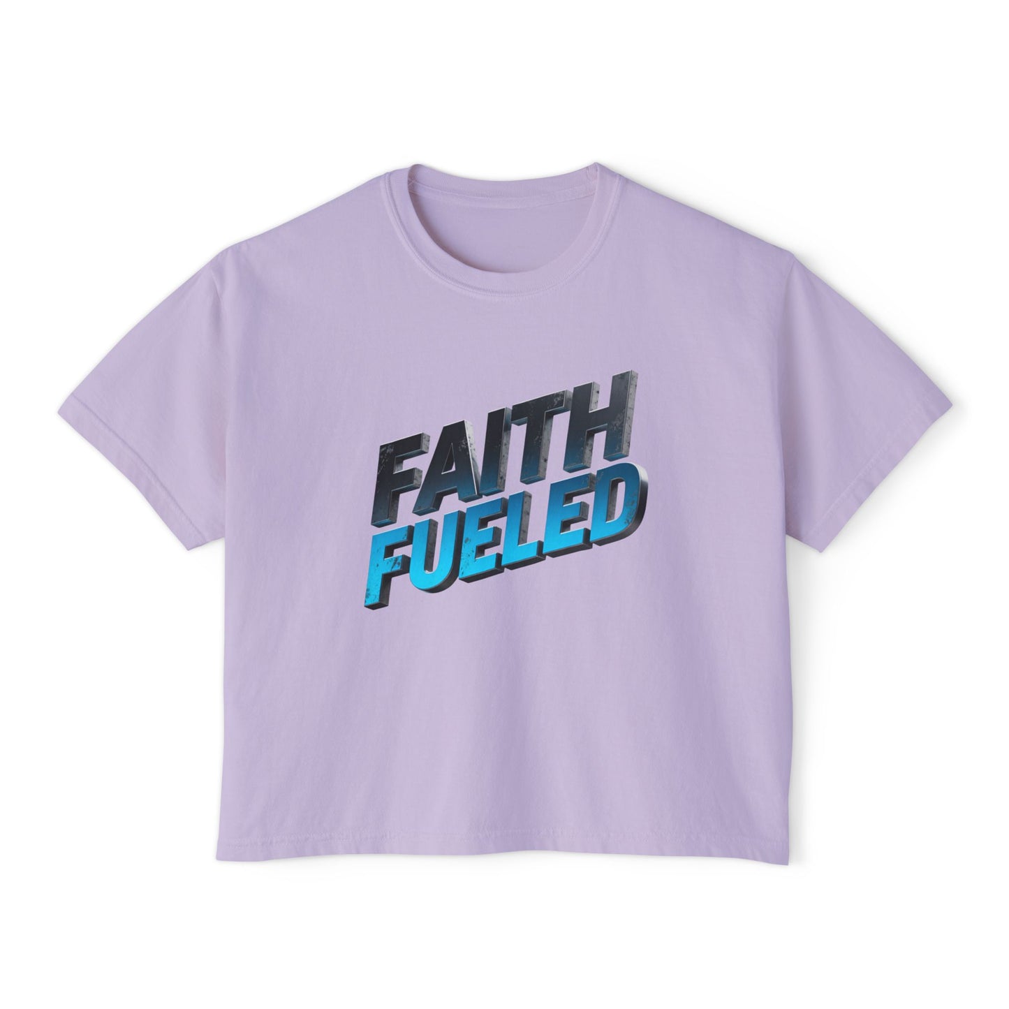 Faith Fueled Boxy Tee — Women's Inspirational Graphic Tee
