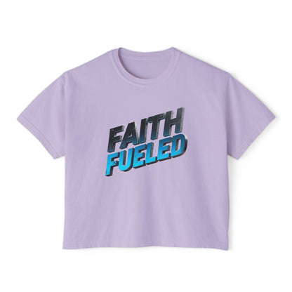 Faith Fueled Boxy Tee — Women's Inspirational Graphic Tee