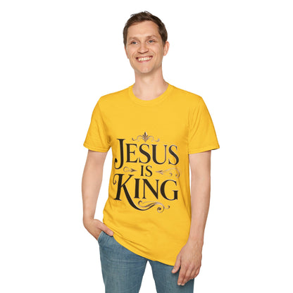 Jesus Is King T-Shirt — Christian Faith Graphic Tee, Inspirational Worship Shirt