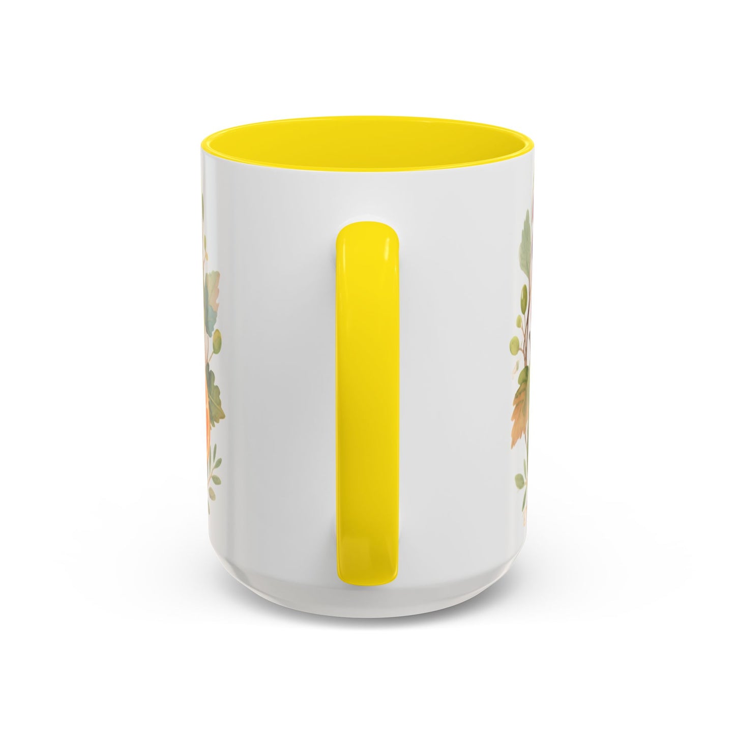 Christian Fruit of the Spirit Accent Coffee Mug — Galatians 5:22-23 Floral Scripture Design (11/15oz)