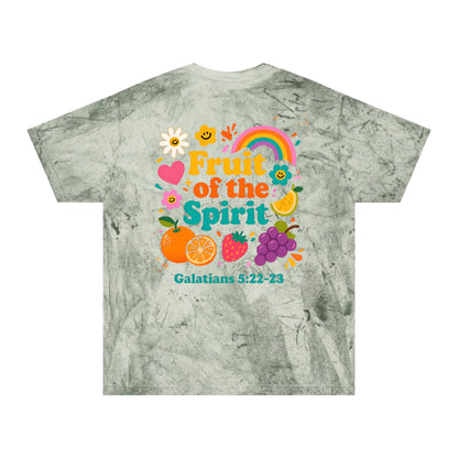 Fruit of the Spirit T-Shirt — Retro Rainbow & Fruit Christian Tee (Galatians 5:22-23)
