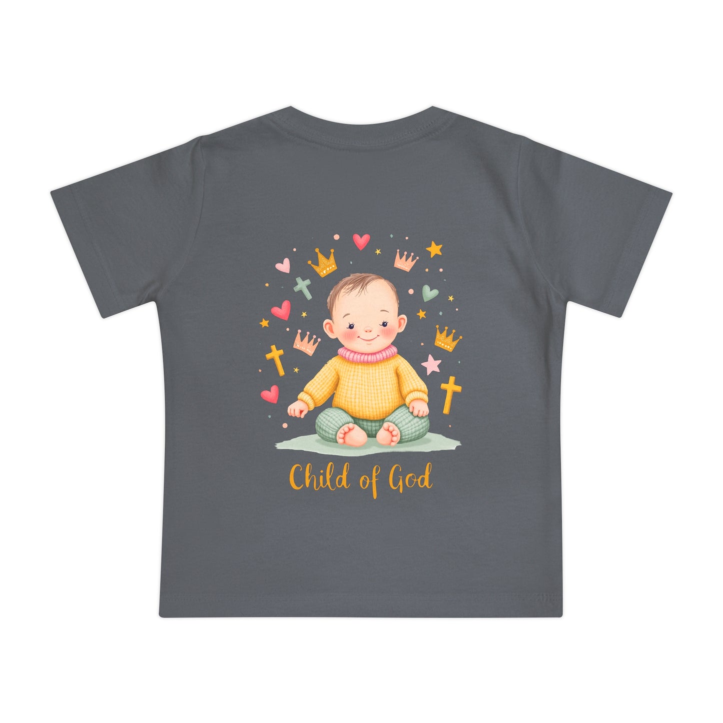 Baby Short Sleeve T-Shirt — "Child of God" Smiling Infant Faith Tee