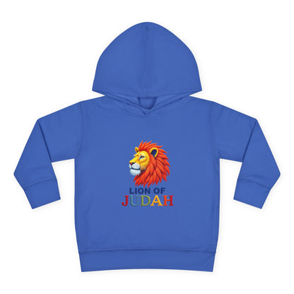 Lion of Judah Toddler Hoodie — Christian Kids Pullover with Colorful Lion Graphic