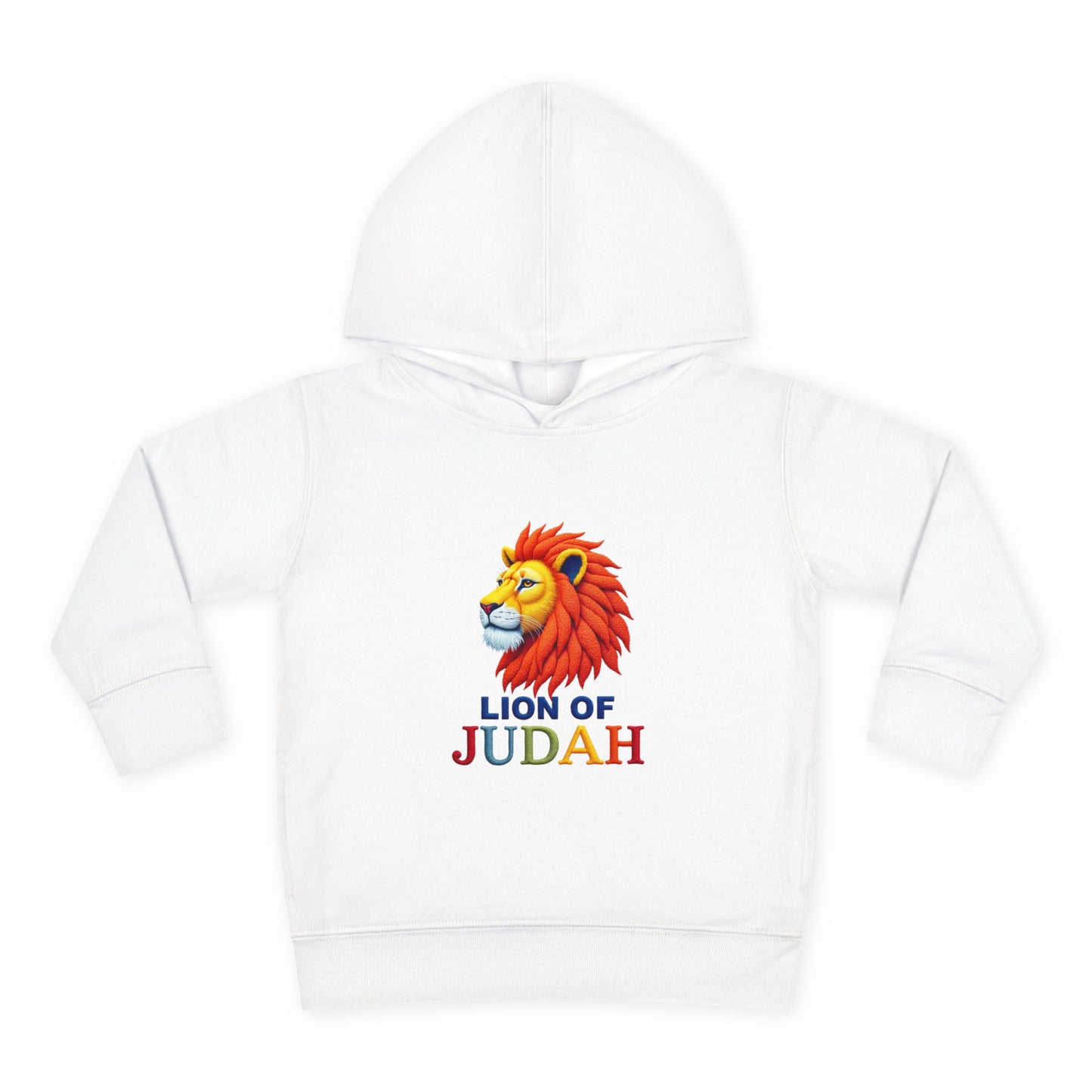 Lion of Judah Toddler Hoodie — Christian Kids Pullover with Colorful Lion Graphic