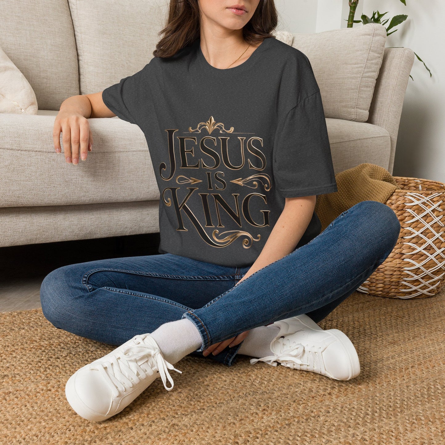 Jesus Is King T-Shirt — Christian Faith Graphic Tee, Inspirational Worship Shirt