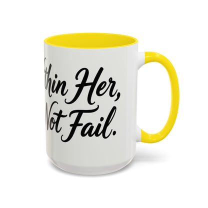 Inspirational Script Coffee Mug — "Strength Lives in Small, Steady Moments" (11/15 oz)
