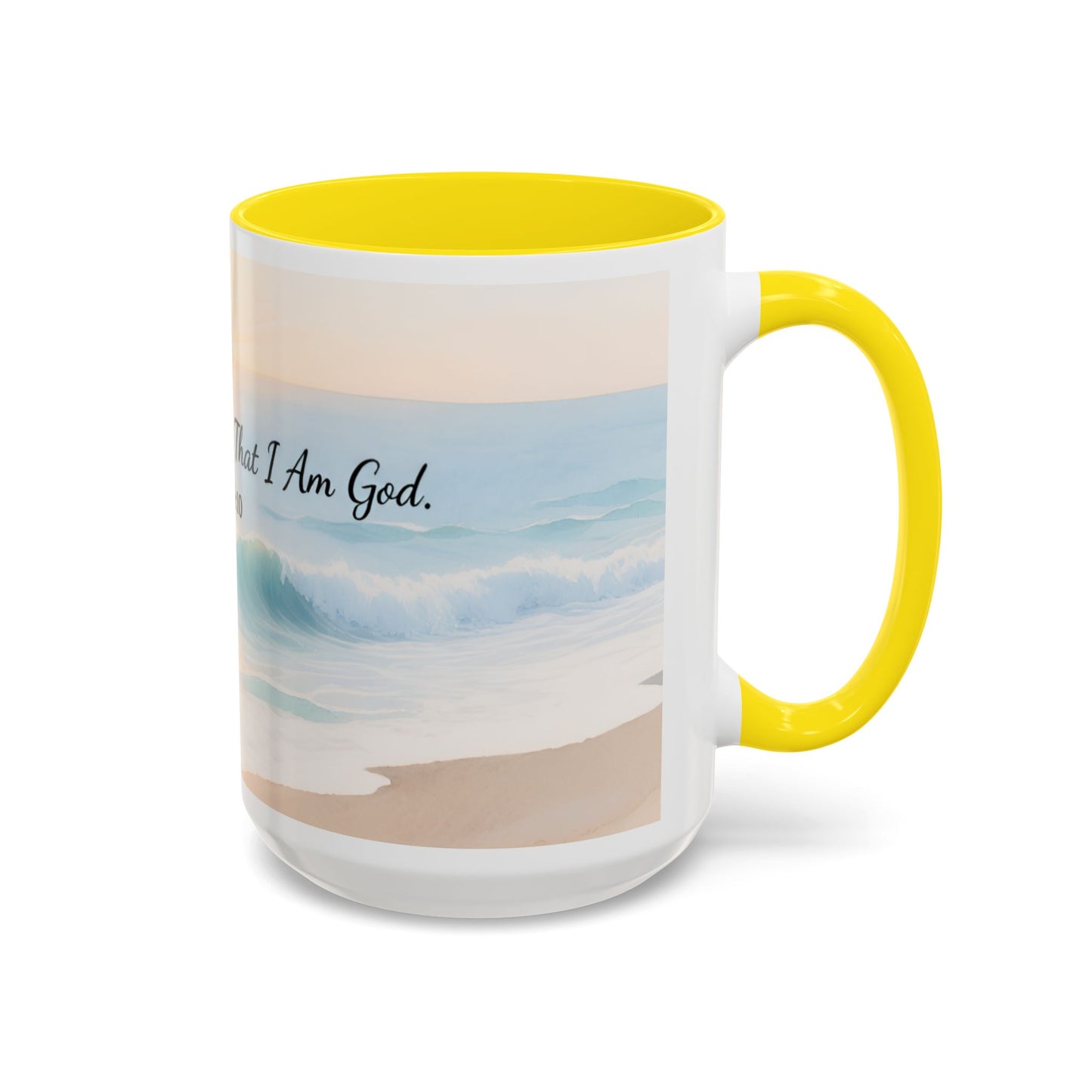 Psalm 46:10 Ocean Coffee Mug – "Be Still and Know That I Am God" Inspirational Ceramic