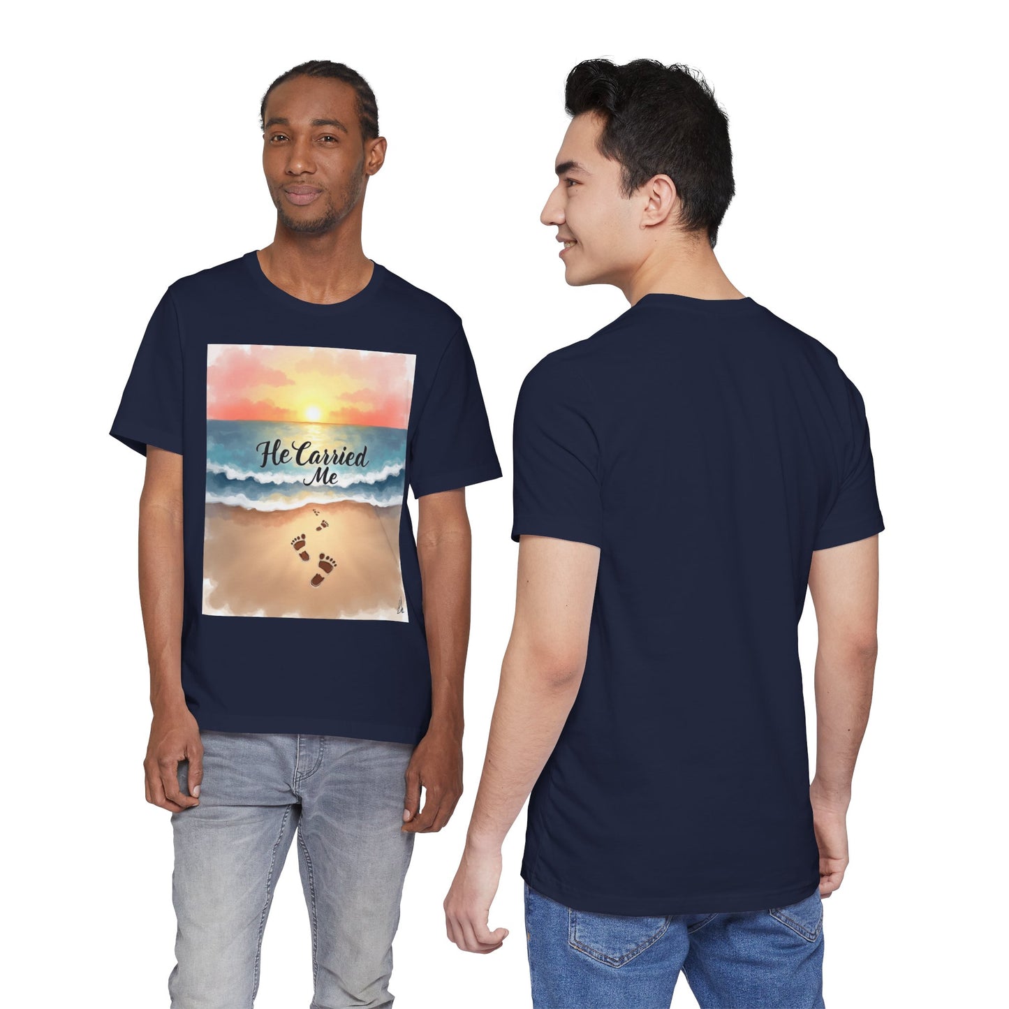 He Carried Me Scripture Tee | Inspirational Christian Faith Shirt