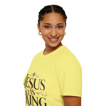 Jesus Is King T-Shirt — Christian Faith Graphic Tee, Inspirational Worship Shirt