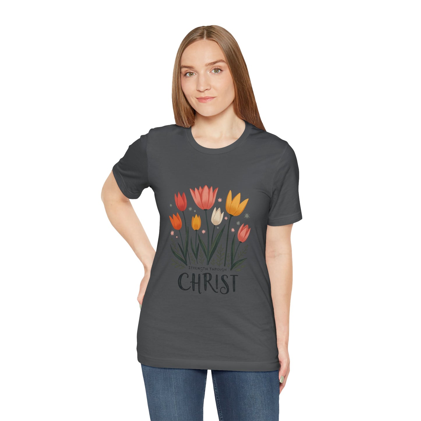 Tulip Floral Faith Shirt | Christian Spring Tee | Unique Gifts for Moms & Teens