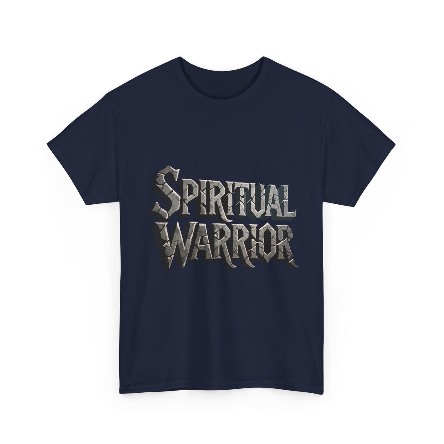 Spiritual Warrior T-Shirt — Gothic Lettering Faith & Strength Tee