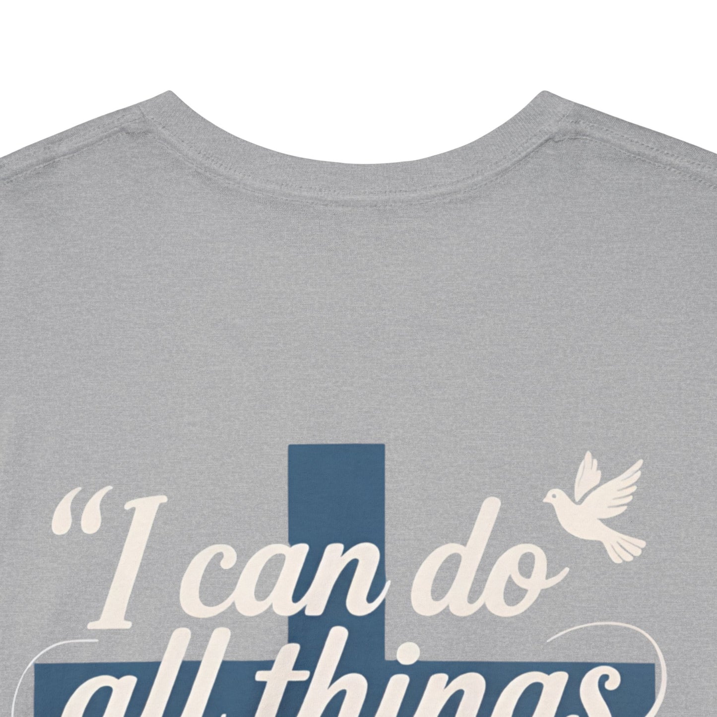 Philippians 4:13 Cotton Tee — "I Can Do All Things" Christian Prayer T-Shirt