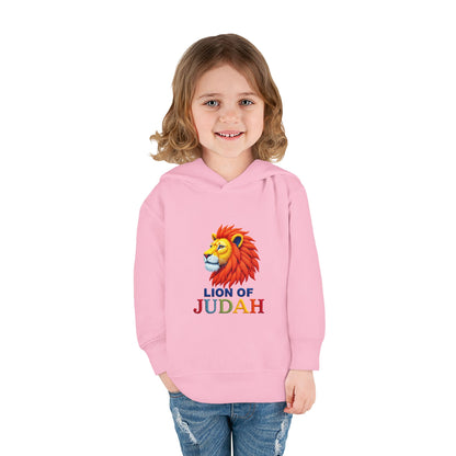 Lion of Judah Toddler Hoodie — Christian Kids Pullover with Colorful Lion Graphic