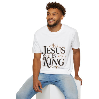 Jesus Is King T-Shirt — Christian Faith Graphic Tee, Inspirational Worship Shirt