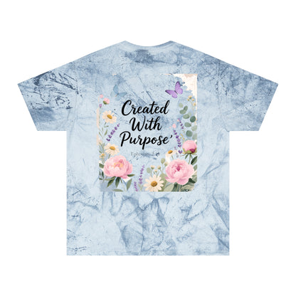 Created With Purpose Floral T‑Shirt Meaningful Gifts
