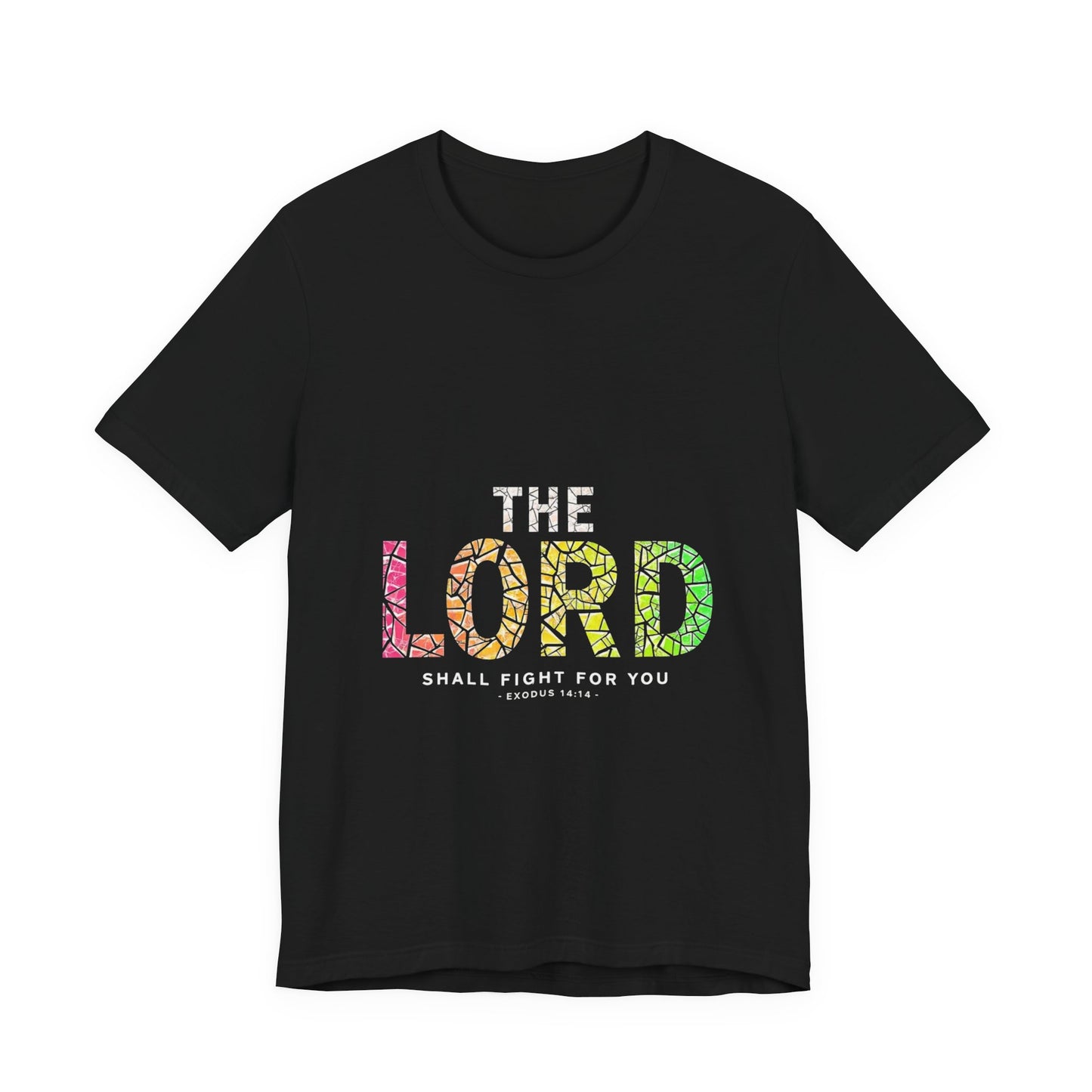 The LORD multicolor mosaic Tee | T-Shirt, Christian faith typography