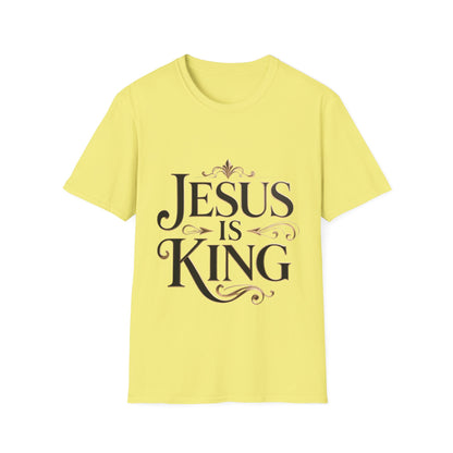 Jesus Is King T-Shirt — Christian Faith Graphic Tee, Inspirational Worship Shirt