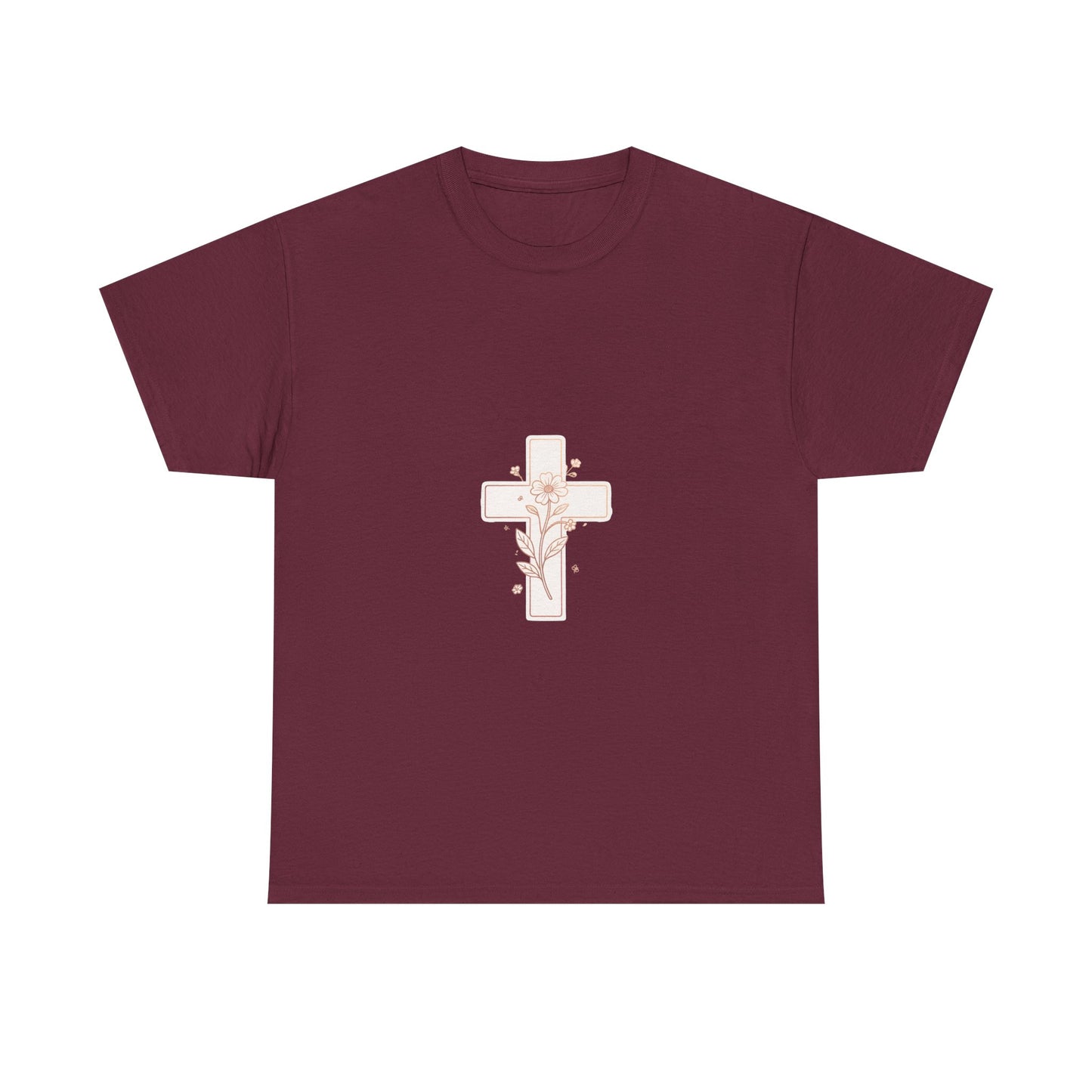 Floral Cross Tee — Delicate Bloom Christian T-Shirt | Meaningful gifts for teens and adults