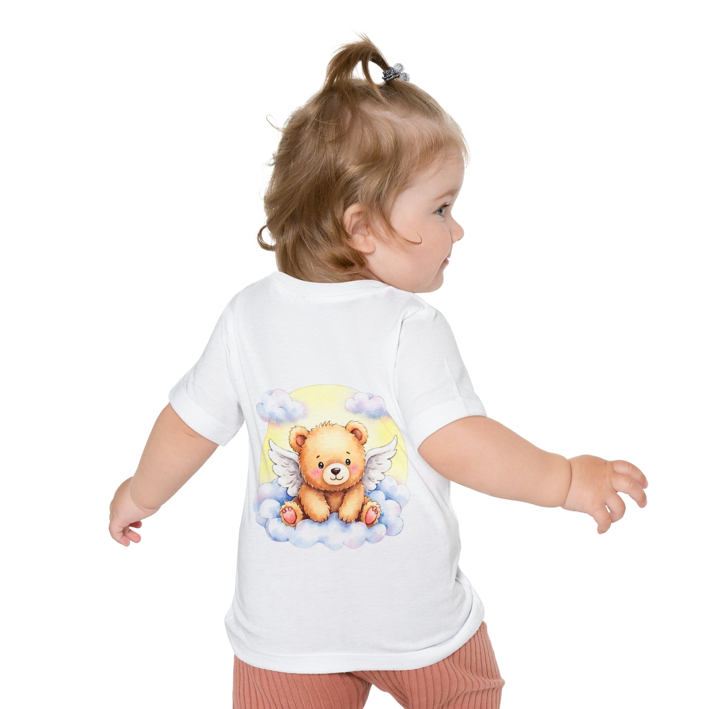 Baby T-Shirt — "God's Little Angel" Cute Winged Bear Personalized Tee