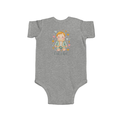 Baby Bodysuit — "Child of God" Angel Baby Onesie for Baptism & Church