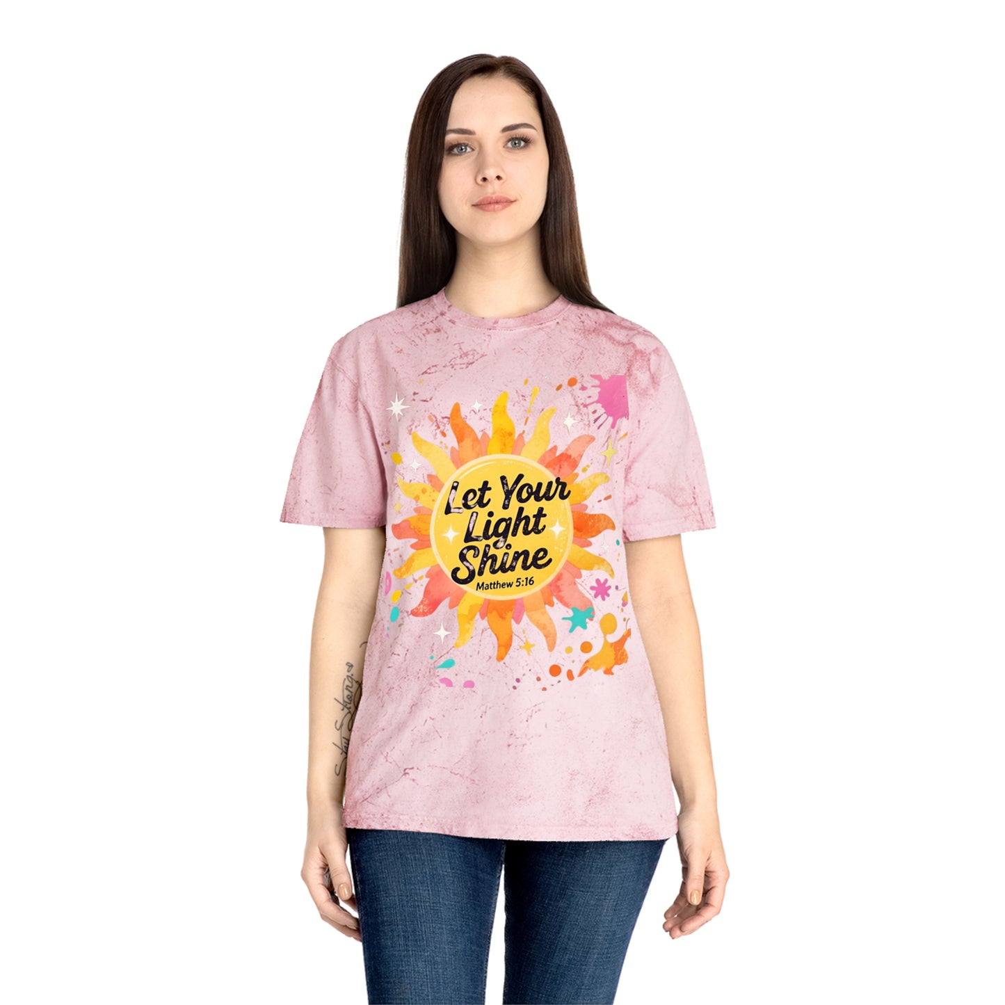 Christian Sunburst Graphic Tee - Let Your Light Shine Unisex T-Shirt