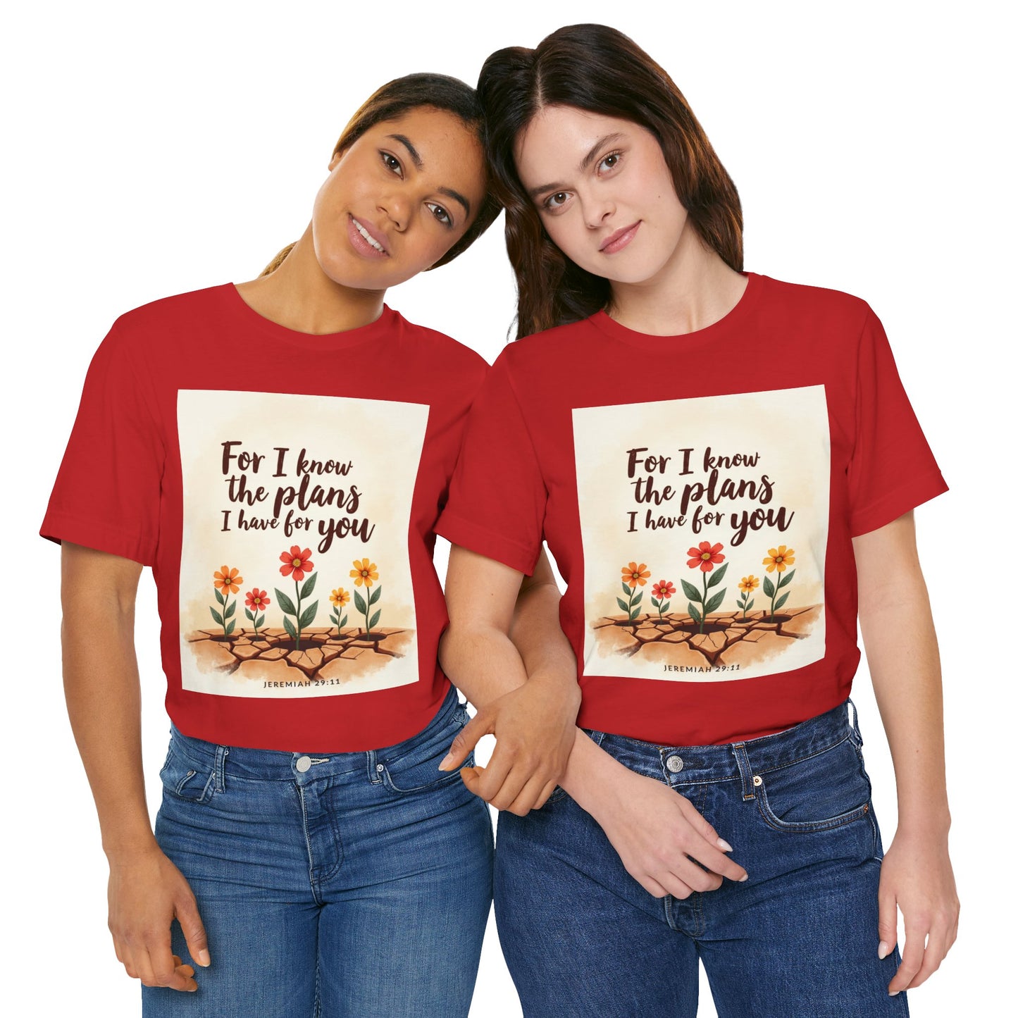 For I Know The Plans I Have For You tee | Jeremiah 29:11 floral roots scripture shirt | Meaningful Gift for Teens and Adults