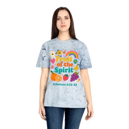 Fruit of the Spirit T-Shirt — Retro Rainbow & Fruit Christian Tee (Galatians 5:22-23)
