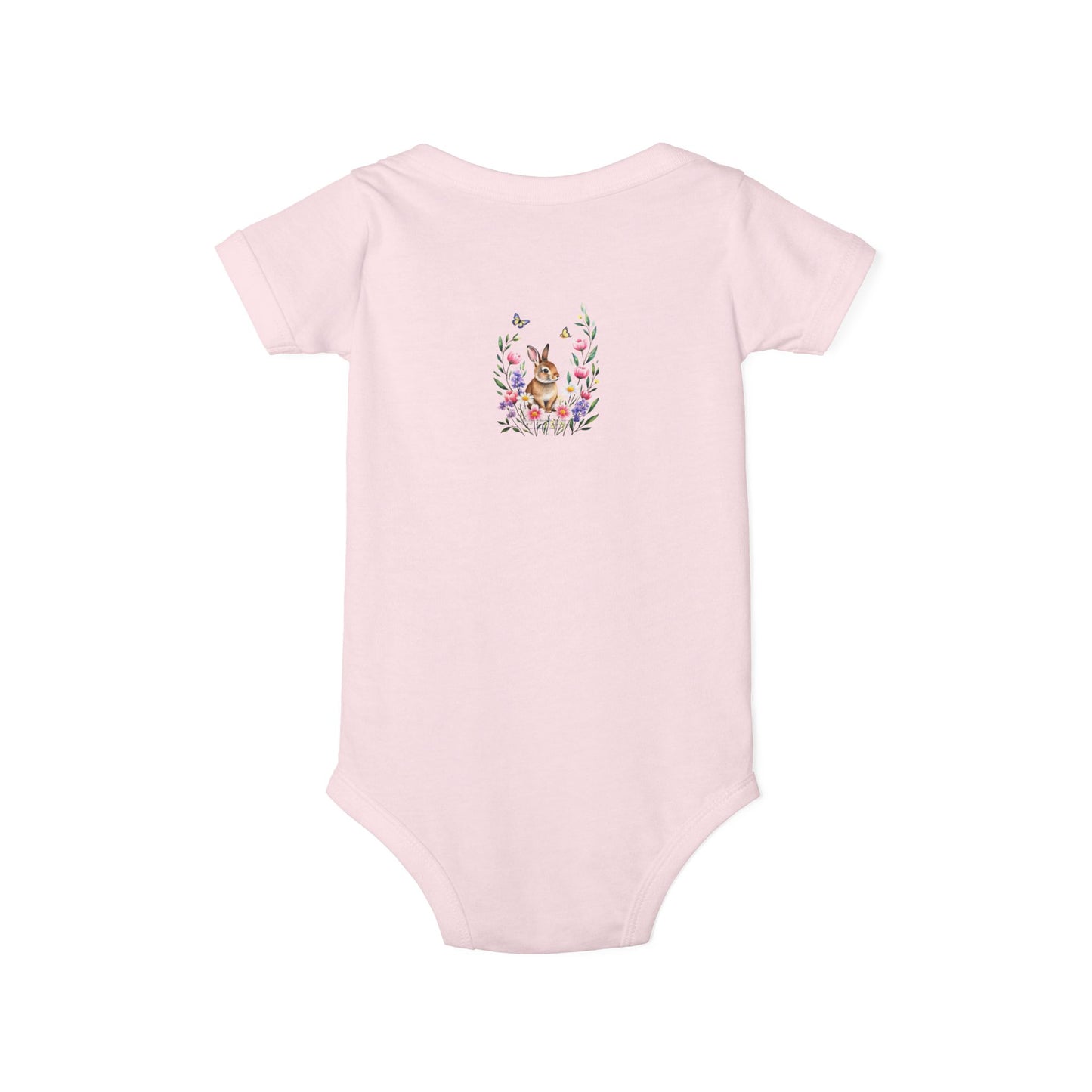 Floral Bunny Infant One-Piece Bodysuit