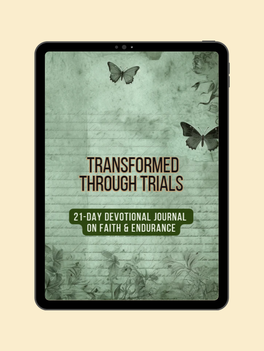 Transformed Through Trials 21-day devotional journal on faith & endurance | 8.5 X 11 Instant Download