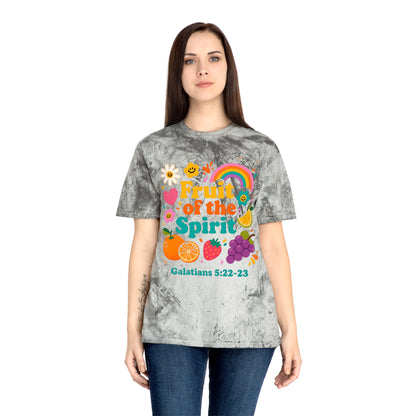 Fruit of the Spirit T-Shirt — Retro Rainbow & Fruit Christian Tee (Galatians 5:22-23)