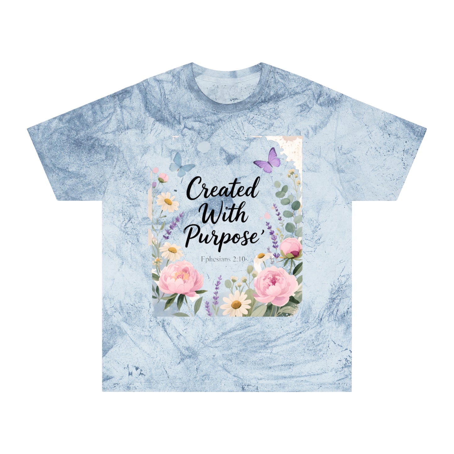 Created With Purpose Floral T‑Shirt Meaningful Gifts