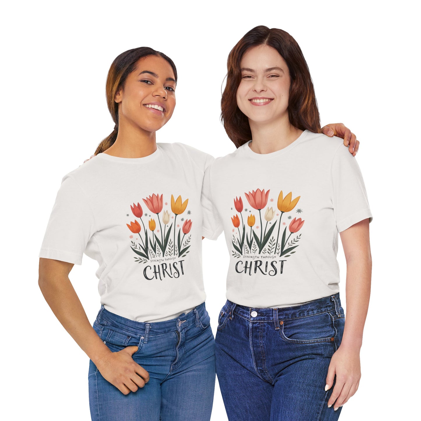Tulip Floral Faith Shirt | Christian Spring Tee | Unique Gifts for Moms & Teens