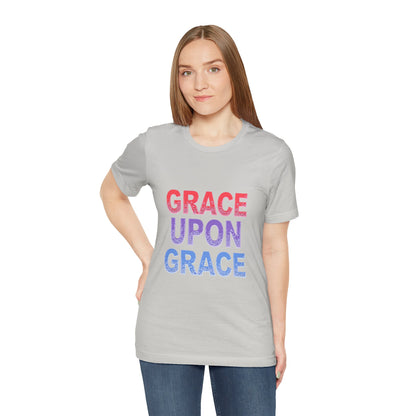 Inspirational Grace Upon Grace Shirt | Christian Typography Tee | Thoughtful Gift Idea