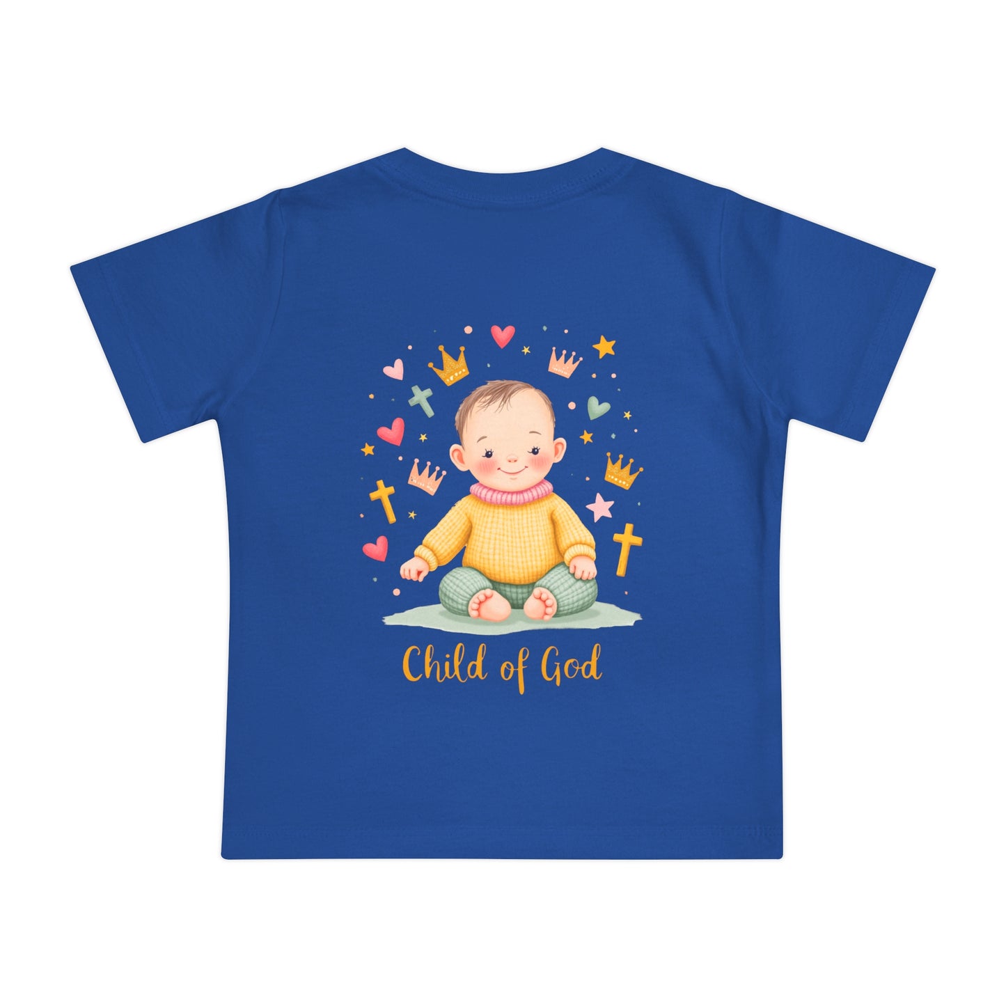 Baby Short Sleeve T-Shirt — "Child of God" Smiling Infant Faith Tee