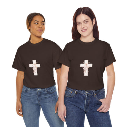 Floral Cross Tee — Delicate Bloom Christian T-Shirt | Meaningful gifts for teens and adults