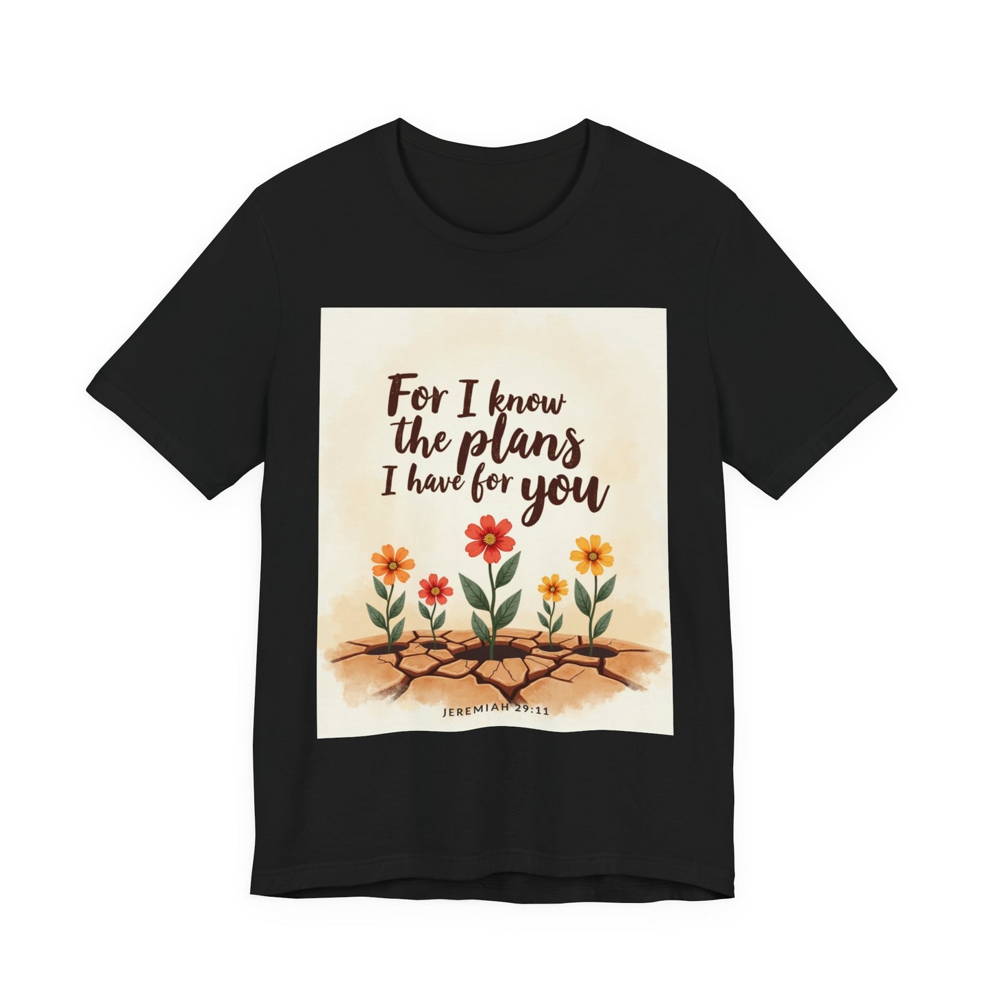 For I Know The Plans I Have For You tee | Jeremiah 29:11 floral roots scripture shirt | Meaningful Gift for Teens and Adults