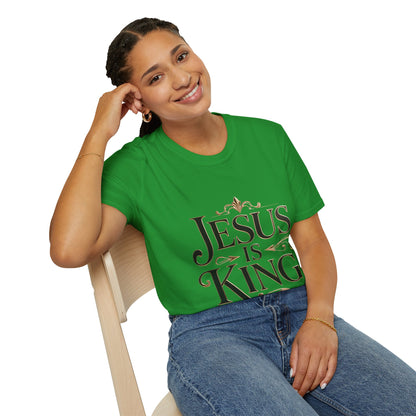 Jesus Is King T-Shirt — Christian Faith Graphic Tee, Inspirational Worship Shirt