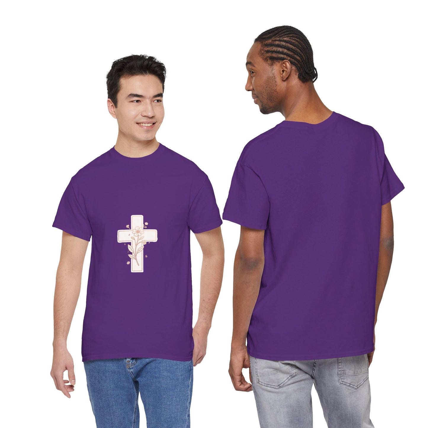 Floral Cross Tee — Delicate Bloom Christian T-Shirt | Meaningful gifts for teens and adults
