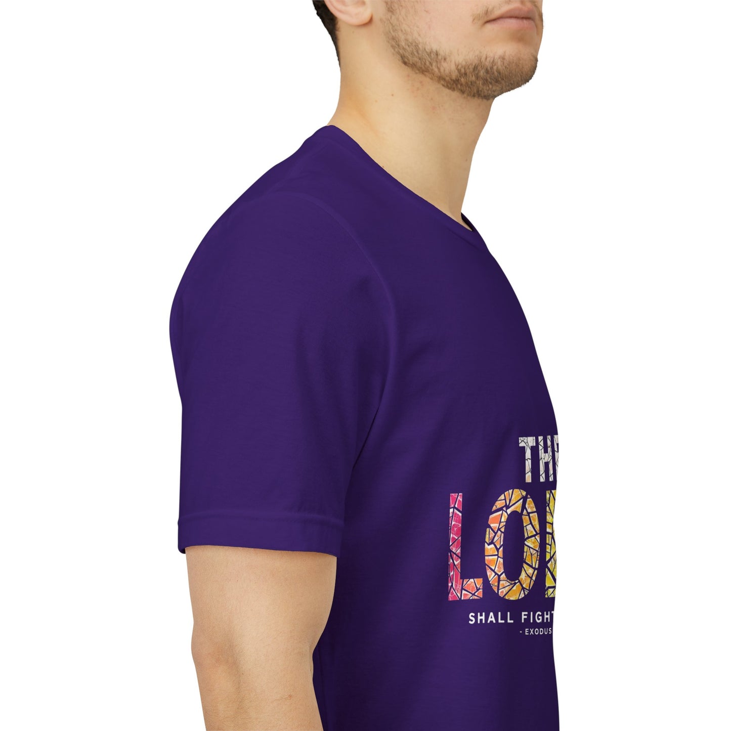 The LORD multicolor mosaic Tee | T-Shirt, Christian faith typography