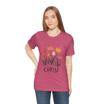 Tulip Floral Faith Shirt | Christian Spring Tee | Unique Gifts for Moms & Teens