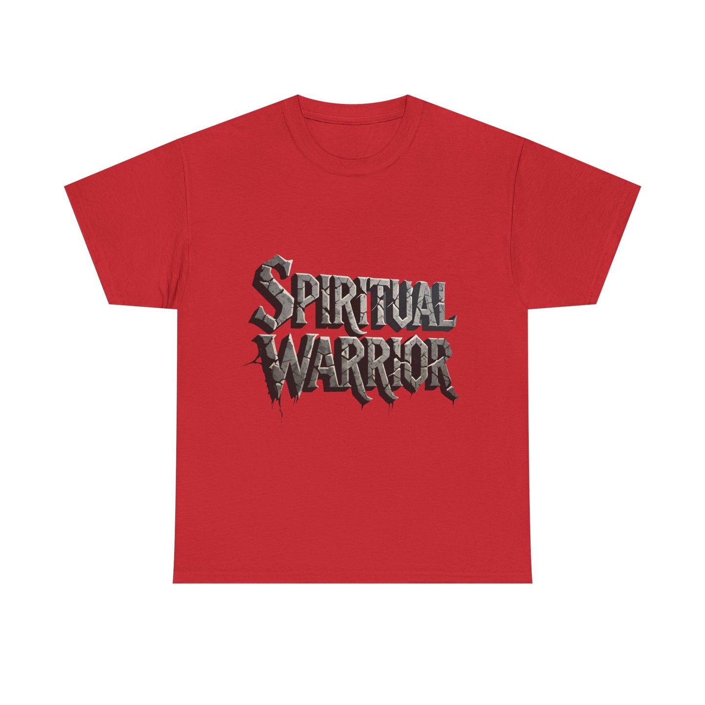 Spiritual Warrior T-Shirt — Gothic Lettering Faith & Strength Tee