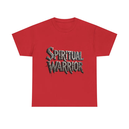 Spiritual Warrior T-Shirt — Gothic Lettering Faith & Strength Tee