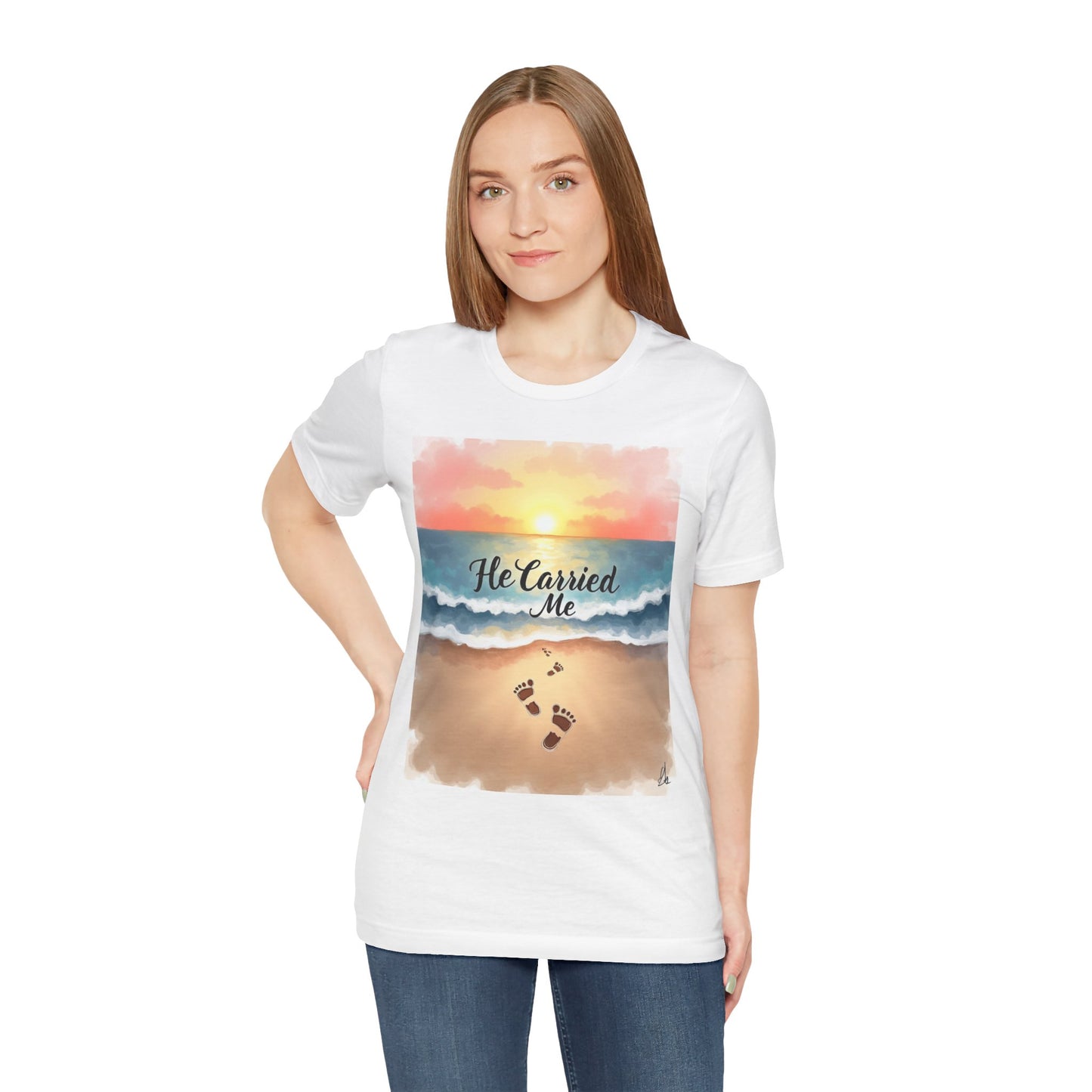 He Carried Me Scripture Tee | Inspirational Christian Faith Shirt