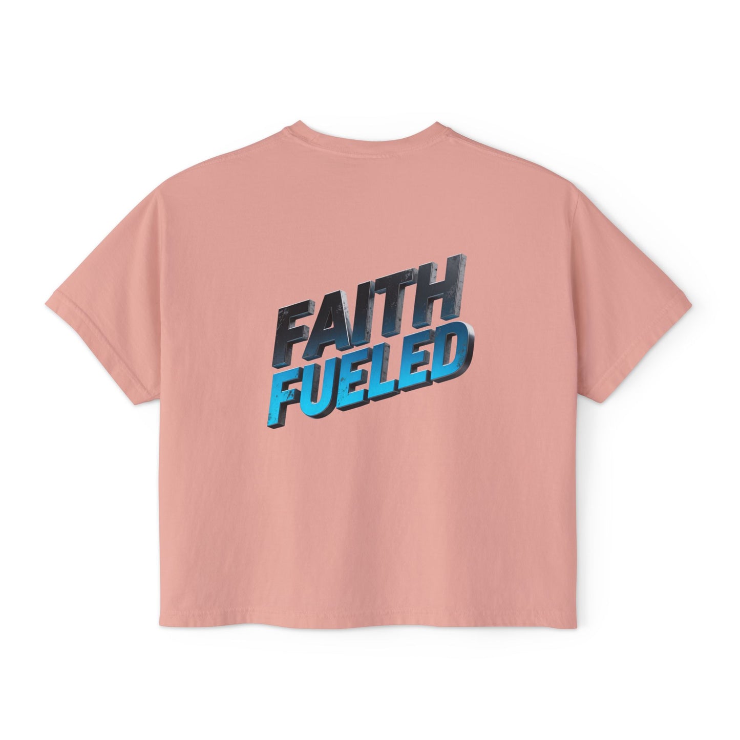 Faith Fueled Boxy Tee — Women's Inspirational Graphic Tee